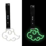 Japanese Cloud-Shaped JDM Tsurikawa Drift Subway Train Bus Handle Strap – Universal Car Interior Hanging Charm, Black PVC X2