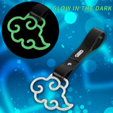 Japanese Cloud-Shaped JDM Tsurikawa Drift Subway Train Bus Handle Strap – Universal Car Interior Hanging Charm, Black PVC X1