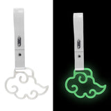Japanese Cloud-Shaped JDM Tsurikawa Drift Subway Train Bus Handle Strap – Universal Car Interior Hanging Charm, White PVC X2