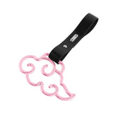 Japanese Cloud-Shaped JDM Tsurikawa Drift Subway Train Bus Handle Strap – Universal Car Interior Hanging Charm, Black PVC X2