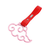 Japanese Cloud-Shaped JDM Tsurikawa Drift Subway Train Bus Handle Strap – Universal Car Interior Hanging Charm, Red PVC X2