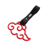 Japanese Cloud-Shaped JDM Tsurikawa Drift Subway Train Bus Handle Strap – Universal Car Interior Hanging Charm, Black PVC X2
