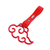 Japanese Cloud-Shaped JDM Tsurikawa Drift Subway Train Bus Handle Strap – Universal Car Interior Hanging Charm, Red PVC X2