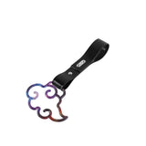Japanese Cloud-Shaped JDM Tsurikawa Drift Subway Train Bus Handle Strap – Universal Car Interior Hanging Charm, Black PVC X2