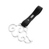 Japanese Cloud-Shaped JDM Tsurikawa Drift Subway Train Bus Handle Strap – Universal Car Interior Hanging Charm, Black PVC X2