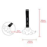 Japanese Cloud-Shaped JDM Tsurikawa Drift Subway Train Bus Handle Strap – Universal Car Interior Hanging Charm, Black PVC X2