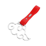Japanese Cloud-Shaped JDM Tsurikawa Drift Subway Train Bus Handle Strap – Universal Car Interior Hanging Charm, Red PVC X2