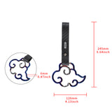 Japanese Cloud-Shaped JDM Tsurikawa Drift Subway Train Bus Handle Strap – Universal Car Interior Hanging Charm, Carbon Fiber Pattern PVC X1