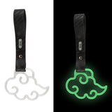 Japanese Cloud-Shaped JDM Tsurikawa Drift Subway Train Bus Handle Strap – Universal Car Interior Hanging Charm, Carbon Fiber Pattern PVC X2