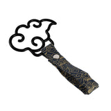 Japanese Cloud-Shaped JDM Tsurikawa Drift Subway Train Bus Handle Strap – Universal Car Interior Hanging Charm, Bosozoku Black Clouds Pattern Retro Nylon Strap X1