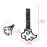 Japanese Cloud-Shaped JDM Tsurikawa Drift Subway Train Bus Handle Strap – Universal Car Interior Hanging Charm, Bosozoku Black Clouds Pattern Retro Nylon Strap X1