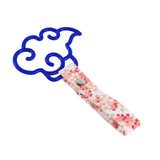 Japanese Cloud-Shaped JDM Tsurikawa Drift Subway Train Bus Handle Strap – Universal Car Interior Hanging Charm, Bosozoku Pink Flowers Pattern Retro Nylon Strap X1
