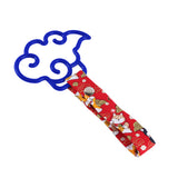 Japanese Cloud-Shaped JDM Tsurikawa Drift Subway Train Bus Handle Strap – Universal Car Interior Hanging Charm, Bosozoku Red Dogs Pattern Retro Nylon Strap X1