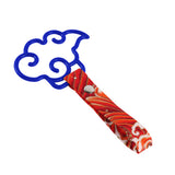 Japanese Cloud-Shaped JDM Tsurikawa Drift Subway Train Bus Handle Strap – Universal Car Interior Hanging Charm, Bosozoku Red Waves Pattern Retro Nylon Strap X1
