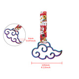 Japanese Cloud-Shaped JDM Tsurikawa Drift Subway Train Bus Handle Strap – Universal Car Interior Hanging Charm, Bosozoku Red Cats Pattern Retro Nylon Strap X1