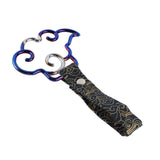 Japanese Cloud-Shaped JDM Tsurikawa Drift Subway Train Bus Handle Strap – Universal Car Interior Hanging Charm, Bosozoku Black Clouds Pattern Retro Nylon Strap X1