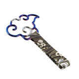 Japanese Cloud-Shaped JDM Tsurikawa Drift Subway Train Bus Handle Strap – Universal Car Interior Hanging Charm, Bosozoku Green Waves Pattern Retro Nylon Strap X1
