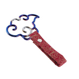 Japanese Cloud-Shaped JDM Tsurikawa Drift Subway Train Bus Handle Strap – Universal Car Interior Hanging Charm, Bosozoku Red Clouds Pattern Retro Nylon Strap X1
