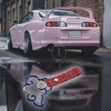 Japanese Cloud-Shaped JDM Tsurikawa Drift Subway Train Bus Handle Strap – Universal Car Interior Hanging Charm, Bosozoku Red Clouds Pattern Retro Nylon Strap X1