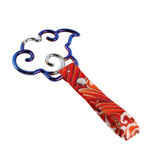 Japanese Cloud-Shaped JDM Tsurikawa Drift Subway Train Bus Handle Strap – Universal Car Interior Hanging Charm, Bosozoku Red Waves Pattern Retro Nylon Strap X1