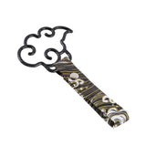 Japanese Cloud-Shaped JDM Tsurikawa Drift Subway Train Bus Handle Strap – Universal Car Interior Hanging Charm, Bosozoku Green Waves Pattern Retro Nylon Strap X1
