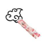 Japanese Cloud-Shaped JDM Tsurikawa Drift Subway Train Bus Handle Strap – Universal Car Interior Hanging Charm, Bosozoku Pink Flowers Pattern Retro Nylon Strap X1