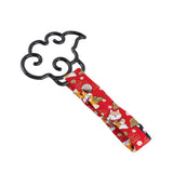 Japanese Cloud-Shaped JDM Tsurikawa Drift Subway Train Bus Handle Strap – Universal Car Interior Hanging Charm, Bosozoku Red Dogs Pattern Retro Nylon Strap X1