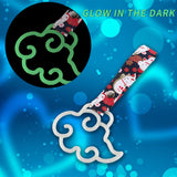 Japanese Cloud-Shaped JDM Tsurikawa Drift Subway Train Bus Handle Strap – Universal Car Interior Hanging Charm, Bosozoku Black Cats Pattern Retro Nylon Strap X1