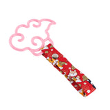 Japanese Cloud-Shaped JDM Tsurikawa Drift Subway Train Bus Handle Strap – Universal Car Interior Hanging Charm, Bosozoku Red Dogs Pattern Retro Nylon Strap X1
