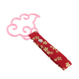 Japanese Cloud-Shaped JDM Tsurikawa Drift Subway Train Bus Handle Strap – Universal Car Interior Hanging Charm, Bosozoku Red Flowers Pattern Retro Nylon Strap X1