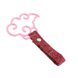 Japanese Cloud-Shaped JDM Tsurikawa Drift Subway Train Bus Handle Strap – Universal Car Interior Hanging Charm, Bosozoku Red Clouds Pattern Retro Nylon Strap X1