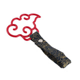 Japanese Cloud-Shaped JDM Tsurikawa Drift Subway Train Bus Handle Strap – Universal Car Interior Hanging Charm, Bosozoku Black Clouds Pattern Retro Nylon Strap X1