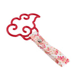 Japanese Cloud-Shaped JDM Tsurikawa Drift Subway Train Bus Handle Strap – Universal Car Interior Hanging Charm, Bosozoku Pink Flowers Pattern Retro Nylon Strap X1
