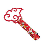 Japanese Cloud-Shaped JDM Tsurikawa Drift Subway Train Bus Handle Strap – Universal Car Interior Hanging Charm, Bosozoku Red Dogs Pattern Retro Nylon Strap X1