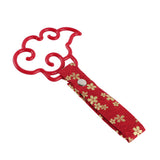Japanese Cloud-Shaped JDM Tsurikawa Drift Subway Train Bus Handle Strap – Universal Car Interior Hanging Charm, Bosozoku Red Flowers Pattern Retro Nylon Strap X1