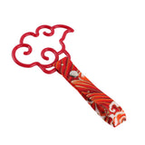 Japanese Cloud-Shaped JDM Tsurikawa Drift Subway Train Bus Handle Strap – Universal Car Interior Hanging Charm, Bosozoku Red Waves Pattern Retro Nylon Strap X1