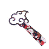 Japanese Cloud-Shaped JDM Tsurikawa Drift Subway Train Bus Handle Strap – Universal Car Interior Hanging Charm, Bosozoku Black Cats Pattern Retro Nylon Strap X1