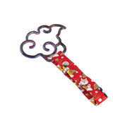 Japanese Cloud-Shaped JDM Tsurikawa Drift Subway Train Bus Handle Strap – Universal Car Interior Hanging Charm, Bosozoku Red Dogs Pattern Retro Nylon Strap X1