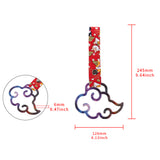 Japanese Cloud-Shaped JDM Tsurikawa Drift Subway Train Bus Handle Strap – Universal Car Interior Hanging Charm, Bosozoku Red Dogs Pattern Retro Nylon Strap X1