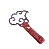 Japanese Cloud-Shaped JDM Tsurikawa Drift Subway Train Bus Handle Strap – Universal Car Interior Hanging Charm, Bosozoku Red Clouds Pattern Retro Nylon Strap X1