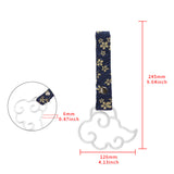 Japanese Cloud-Shaped JDM Tsurikawa Drift Subway Train Bus Handle Strap – Universal Car Interior Hanging Charm, Bosozoku Blue Flowers Pattern Retro Nylon Strap X1
