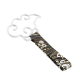 Japanese Cloud-Shaped JDM Tsurikawa Drift Subway Train Bus Handle Strap – Universal Car Interior Hanging Charm, Bosozoku Green Waves Pattern Retro Nylon Strap X1