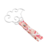 Japanese Cloud-Shaped JDM Tsurikawa Drift Subway Train Bus Handle Strap – Universal Car Interior Hanging Charm, Bosozoku Pink Flowers Pattern Retro Nylon Strap X1