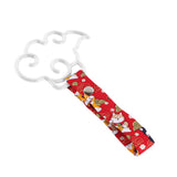 Japanese Cloud-Shaped JDM Tsurikawa Drift Subway Train Bus Handle Strap – Universal Car Interior Hanging Charm, Bosozoku Red Dogs Pattern Retro Nylon Strap X1