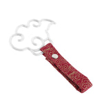 Japanese Cloud-Shaped JDM Tsurikawa Drift Subway Train Bus Handle Strap – Universal Car Interior Hanging Charm, Bosozoku Red Clouds Pattern Retro Nylon Strap X1