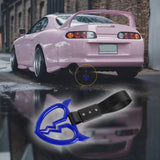 Devil Horns Broken Heart JDM Tsurikawa Drift Subway Train Bus Handle Strap – Universal Car Interior Hanging Charm, Black Nylon X1