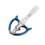 Devil Horns Broken Heart JDM Tsurikawa Drift Subway Train Bus Handle Strap – Universal Car Interior Hanging Charm, White PVC X1