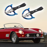 Devil Horns Broken Heart JDM Tsurikawa Drift Subway Train Bus Handle Strap – Universal Car Interior Hanging Charm, Carbon Fiber Pattern PVC X2