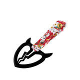 Devil Horns Broken Heart JDM Tsurikawa Drift Subway Train Bus Handle Strap – Universal Car Interior Hanging Charm, Bosozoku Red Cats Pattern Retro Nylon Strap X1