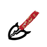 Devil Horns Broken Heart JDM Tsurikawa Drift Subway Train Bus Handle Strap – Universal Car Interior Hanging Charm, Bosozoku Red Flowers Pattern Retro Nylon Strap X1